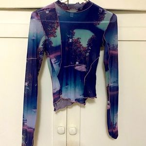 Urban outfitters Mesh mock